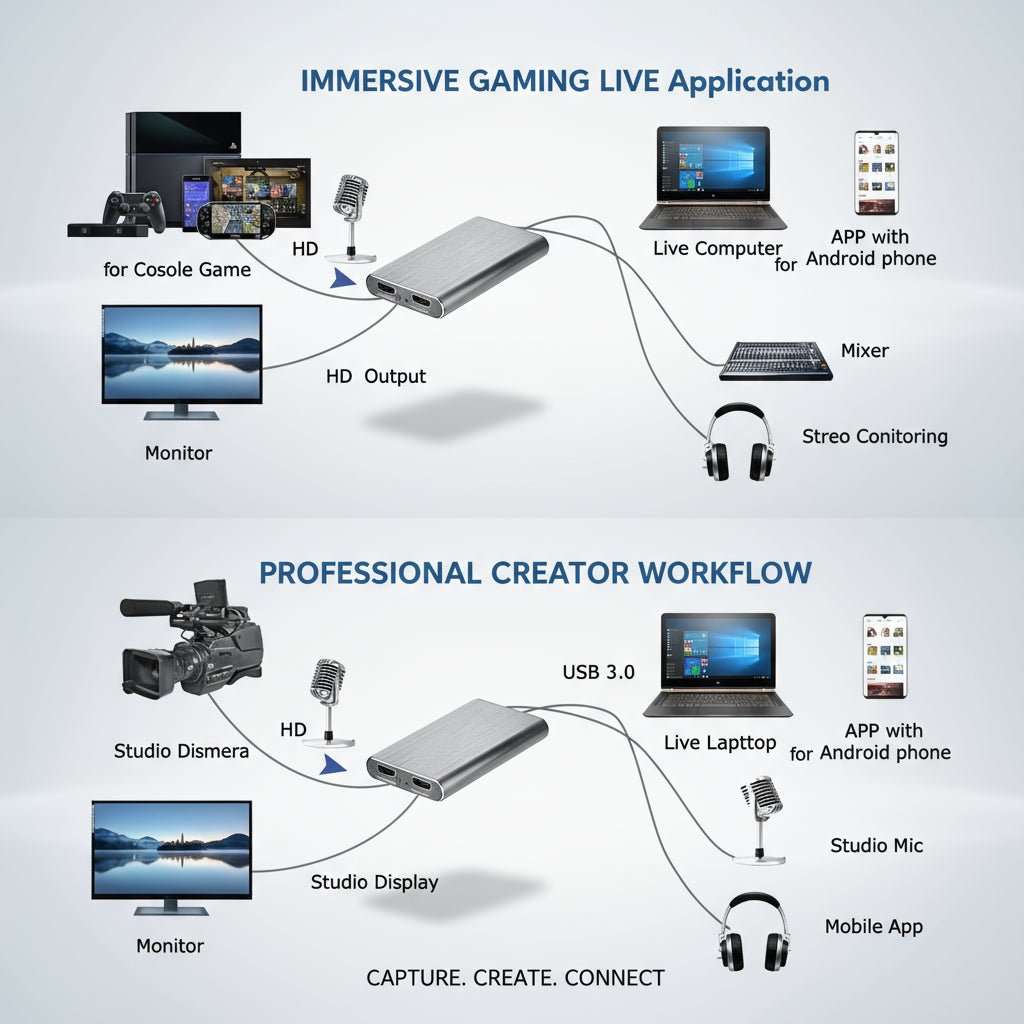 Placa de Captura Placa De Captura Vídeo 4K USB 3.0 Para Streaming Gamers disponível em TokenPI Store