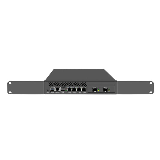 BKHD 2025 Firewall Hardware Gateway Security Server Mini 1U 9.5 Inch Rack-mounted N100 N305 RJ45 1G/10G SFP+ 4G/WIFI/BL GPIO TPM