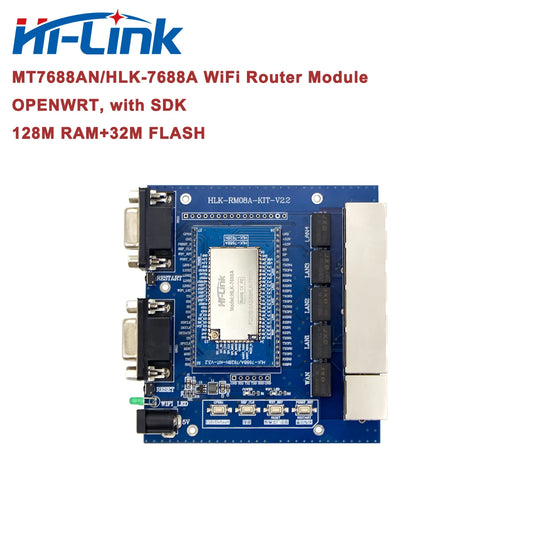 HiLink HLK-7688A MT7688AN Openwrt 150Mbps Wireless Router Module SDK Board with 128M RAM and 32M Flash