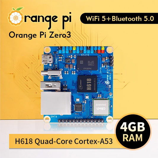 Orange Pi Zero 3 4GB RAM DDR4 Allwinner H618 WiFi Bluetooth