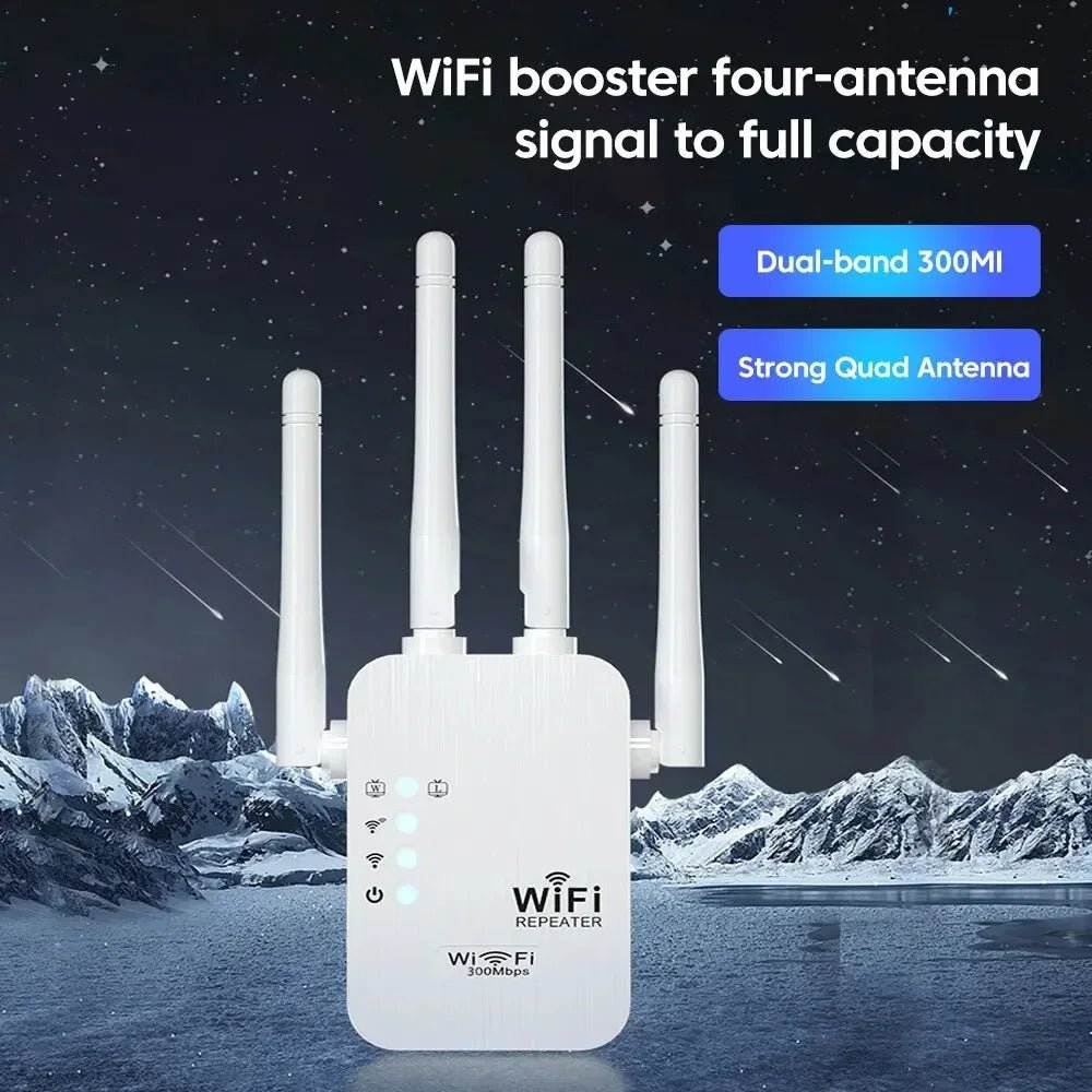 Wifi Repeater Repetidor Wi-Fi WALRAM | 300 Mbps | 2.4 GHz Banda Dupla | Sinal Estável & Instalação Rápida em TokenPI Store
