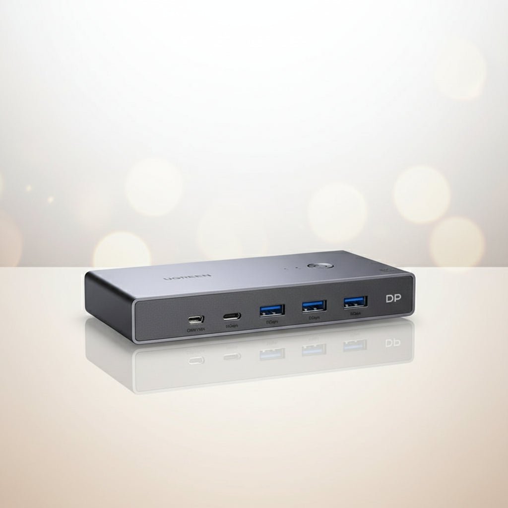 KVM UGREEN Switch DP 1.4 8K 60Hz KVM Para 2 PCs Compartilhamento disponível em TokenPI Store