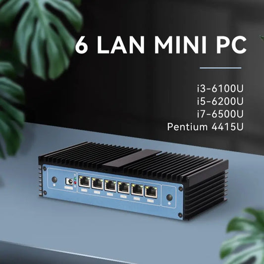 Router 6 x Intel I211 LAN Core i7 6500U i5 Pentium 4415U DDR4 PfSense Firewall Appliance Server