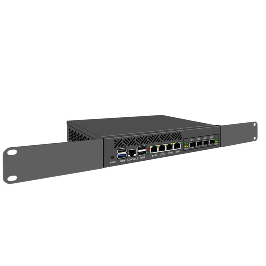 2025 Mini 1U 9.5 Inch Rack-mounted Router N100 N150 N200 N305 N355 4*2.5G Expansion 1G 10G SFP+ 4G/WIFI/BL GPIO TPM Hardware