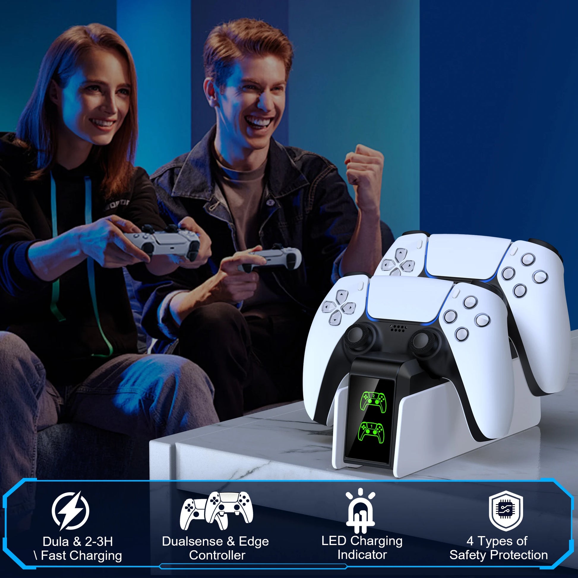 Other For PS5 Controller Charger DualSense Charging Station Dual Charging disponível em TokenPI Store