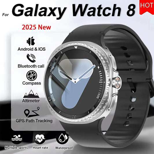 Watch8 Classic GPS Compass NFC Sports Smart Watch 1.43'' Amorel Rotating Dial BT Call 3ATM Waterproof Watch7 Upgraded Smartwatch