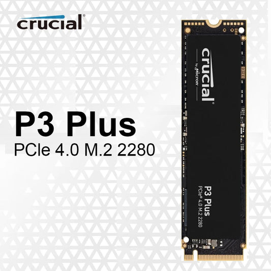 Crucial P3 Plus 500GB 1TB 2TB PCIe Gen4 NAND NVMe M.2 SSD Internal Hard Drive, up to 5000MB/（OEM Package）