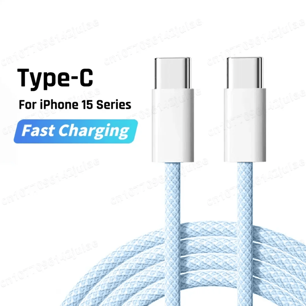Usb-c Cable Cabo USB-C 65W | 6A Carregamento Rápido | Trançado Premium | Compatível com iPhone 15, Samsung, Xiaomi