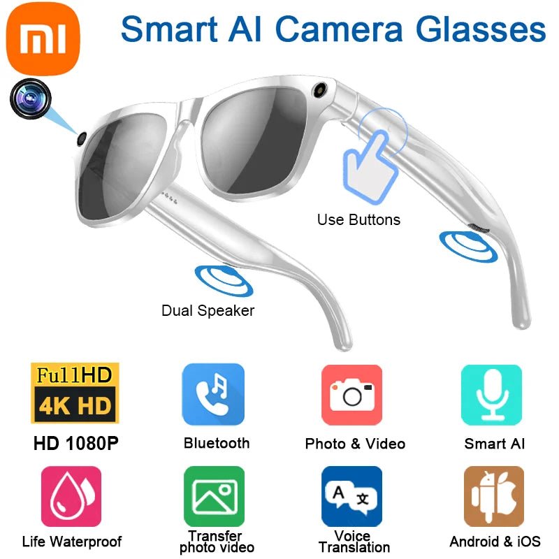 Smart Glasses Xiaomi Óculos Inteligentes 4K AI Com GPT Câmera 100MP Pro disponível em TokenPI Store