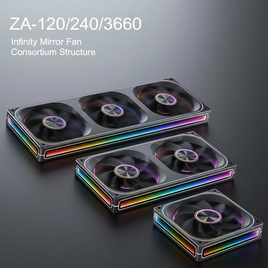 Cooler Fans Ventoinha JONSBO ZA Series ARGB 120mm — Alto Fluxo de Ar & Iluminação Premium disponível em TokenPI Store