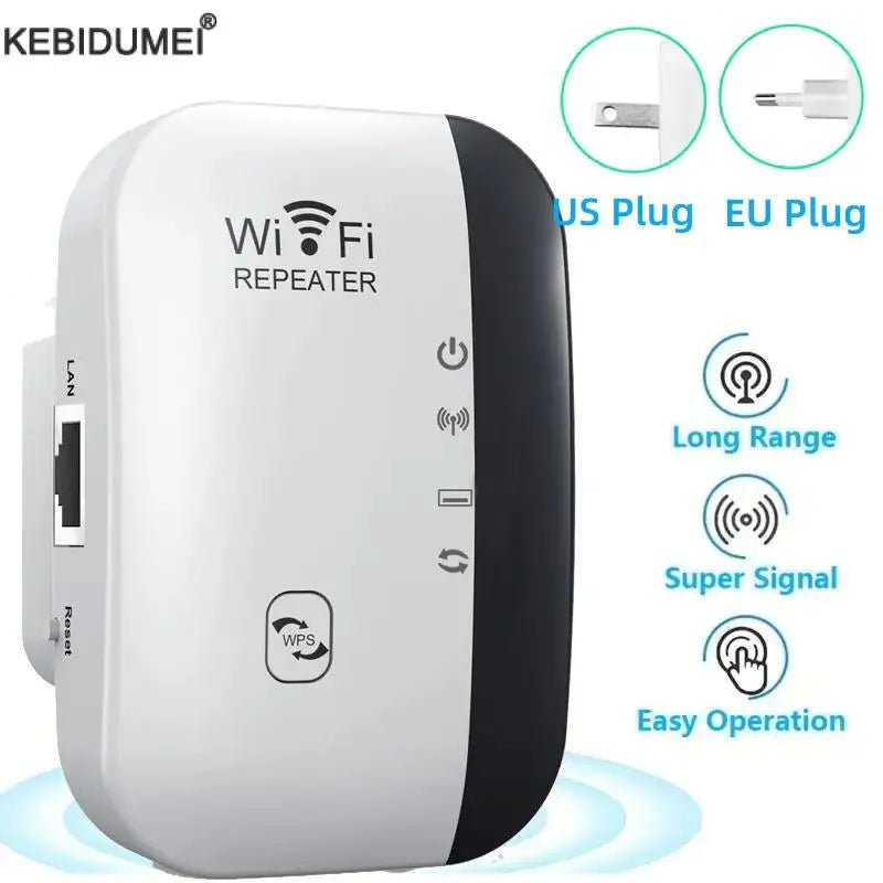 Wifi Repeater Repetidor Wi-Fi 300Mbps | Extensor de Alcance 2.4 GHz | Sinal Forte, Instalação Rápida e Plug & Play