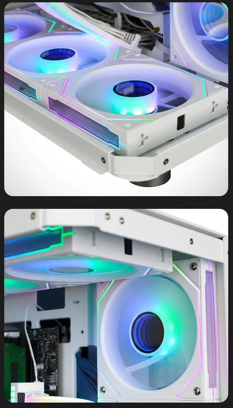 Cooler Fans JUMPEAK MX120 360mm Ventoinhas ARGB Sem Fio Para PC disponível em TokenPI Store