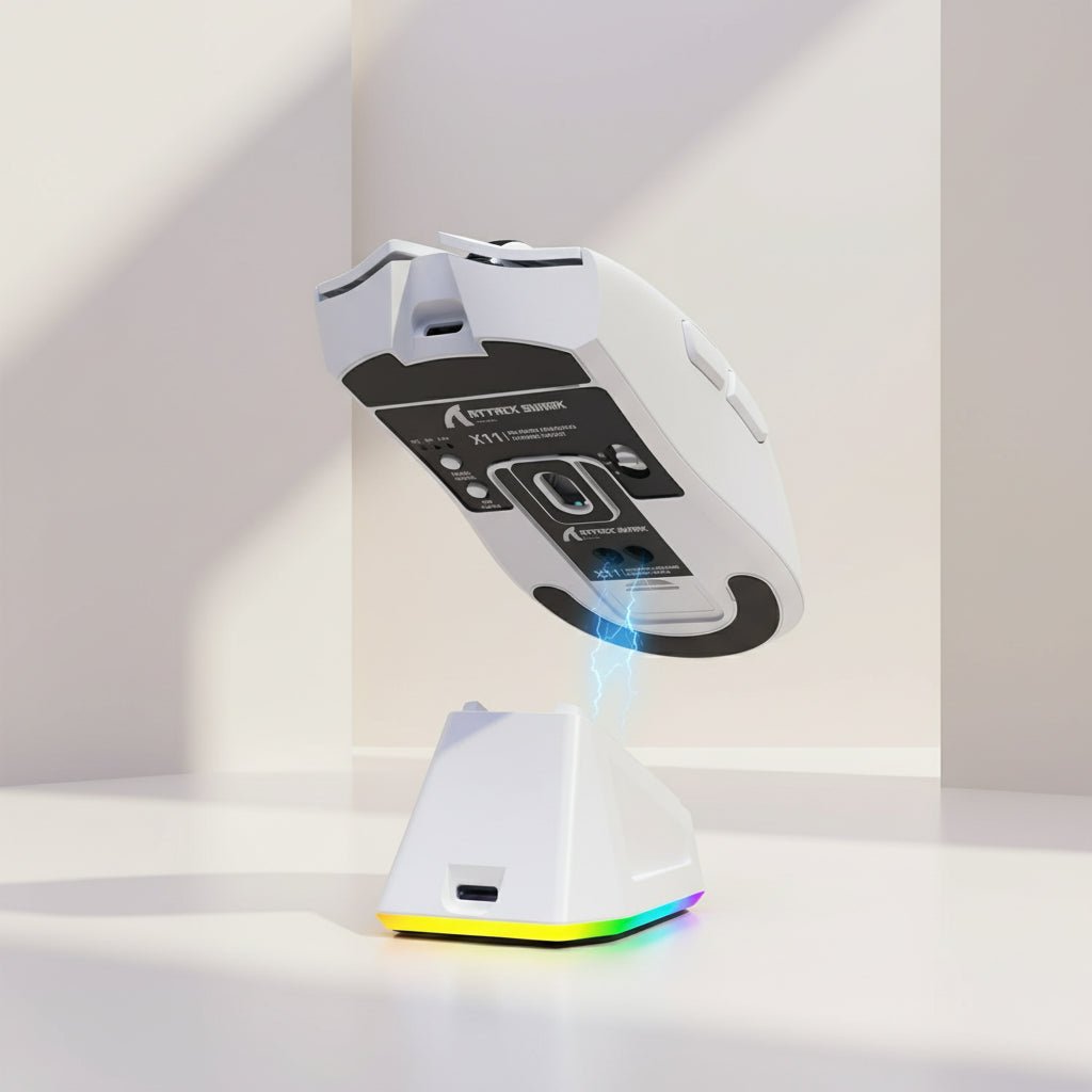 Mouse Mouse Attack Shark X11: leve, sem fio e iluminação RGB 22K DPI em TokenPI Store