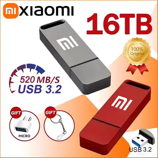 Xiaomi Original Pen Drive 16TB USB 3.2 Flash Drive High-Speed