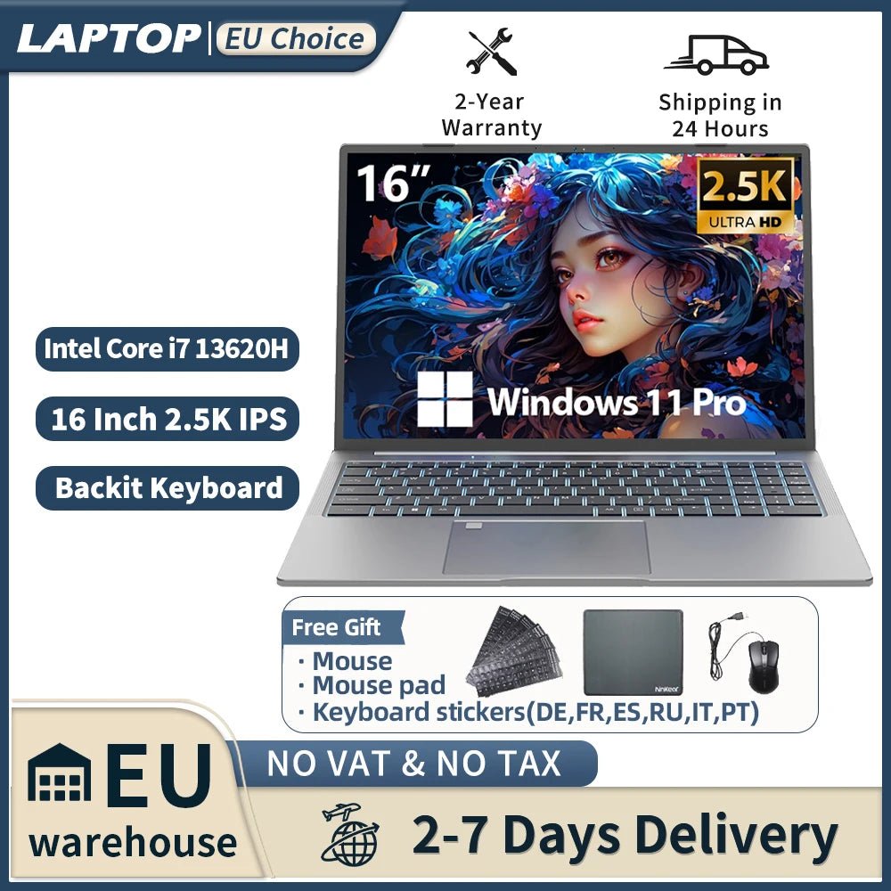 Laptop Laptop 17” i7-13620H – 16GB RAM | 1TB SSD | 120 Hz | Teclado Retroiluminado | Windows 11 Pro em TokenPI Store