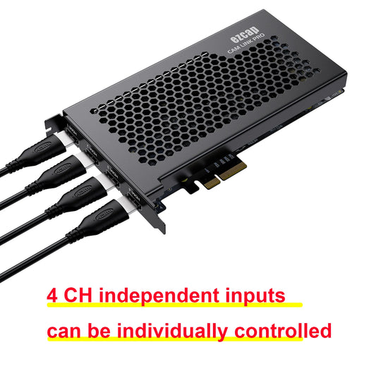Ezcap 335 PCIE 4 Ports HDMI Video Capture Card Game Grabber for Multi Camera Live Streaming Laptop PC 4K 30hz Video Recording