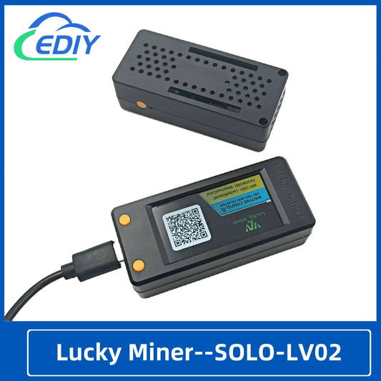 BTC Bitcoin Lucky Miner Crypto Solo Lottery Nerdminer LCD Display SOLO-LV02 With Shell