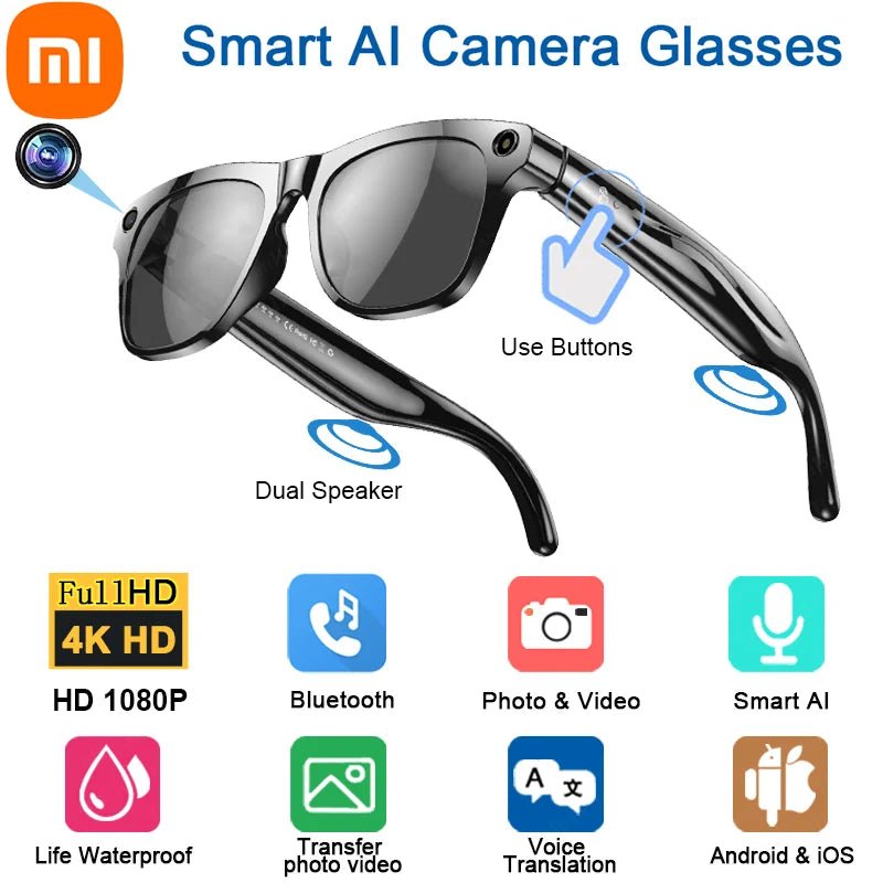 Smart Glasses Xiaomi Óculos Inteligentes 4K AI Com GPT Câmera 100MP Pro disponível em TokenPI Store