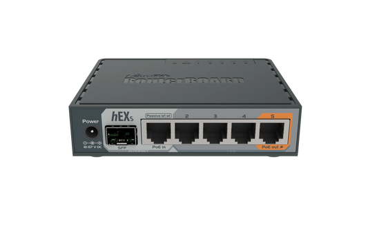 MikroTik hEX S RB760iGS Gigabit Router 5 Ports 1 Port POE Network Device