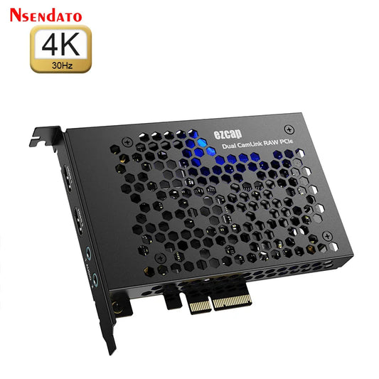 Ezcap365 Dual CamLink RAW PClE HDMI Game Capture Grabber Card Recorder & Live Streaming