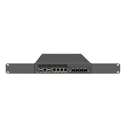 2025 Mini 1U 9.5 Inch Rack-mounted Router N100 N150 N200 N305 N355 4*2.5G Expansion 1G 10G SFP+ 4G/WIFI/BL GPIO TPM Hardware