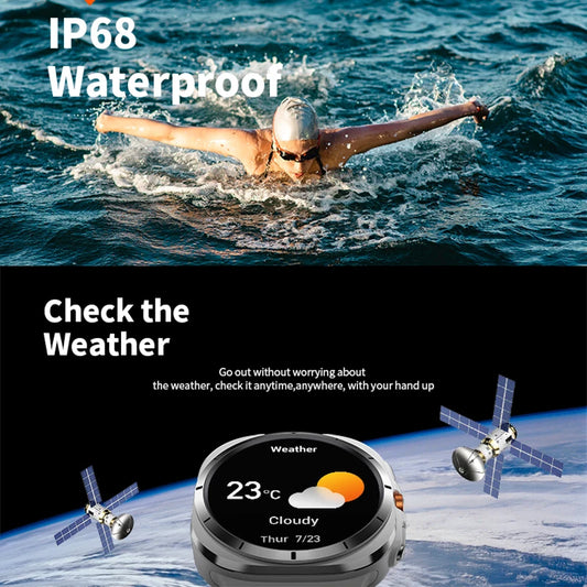 New Watch 7 Ultra Smart Watch Men HD AMOLED Screen GPS Motion Trajectory Heart Rate Bluetooth Call 1.52" SmartWatch IP68