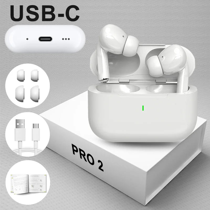 Earpods Air Pro Fones Sem Fio Bluetooth 2 TWS USB C iOS Android disponível em TokenPI Store