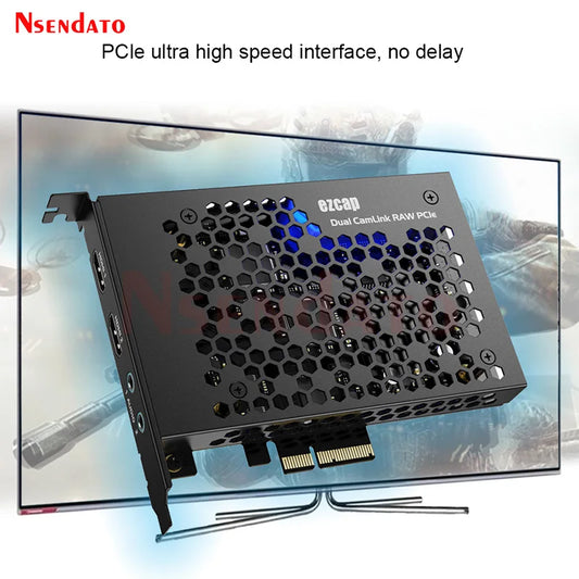 Ezcap365 Dual CamLink RAW PClE HDMI Game Capture Grabber Card Recorder & Live Streaming