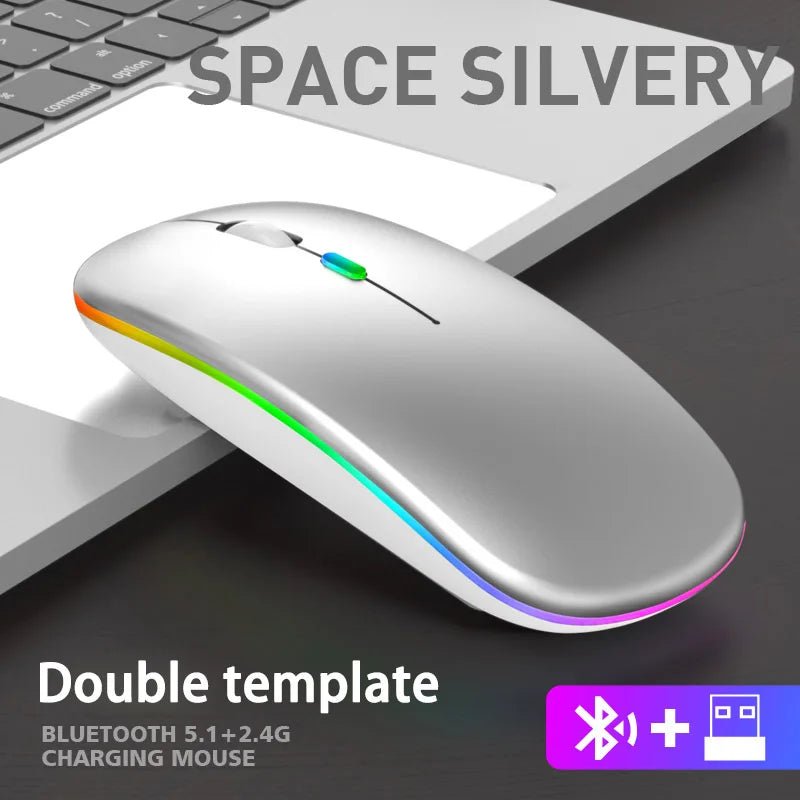 Mouse Rato sem fio Bluetooth RGB disponível em TokenPI Store