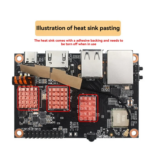 Case For Kickpi K2B H618 Deve Board Transparent Acrylic Case With Cooling Fan Pure Copper Heat Sink-TCE