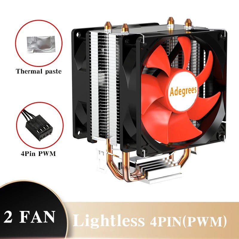 CPU Cooler Cooler de CPU PWM 3P 4P Silencioso Para PCs Intel AMD disponível em TokenPI Store
