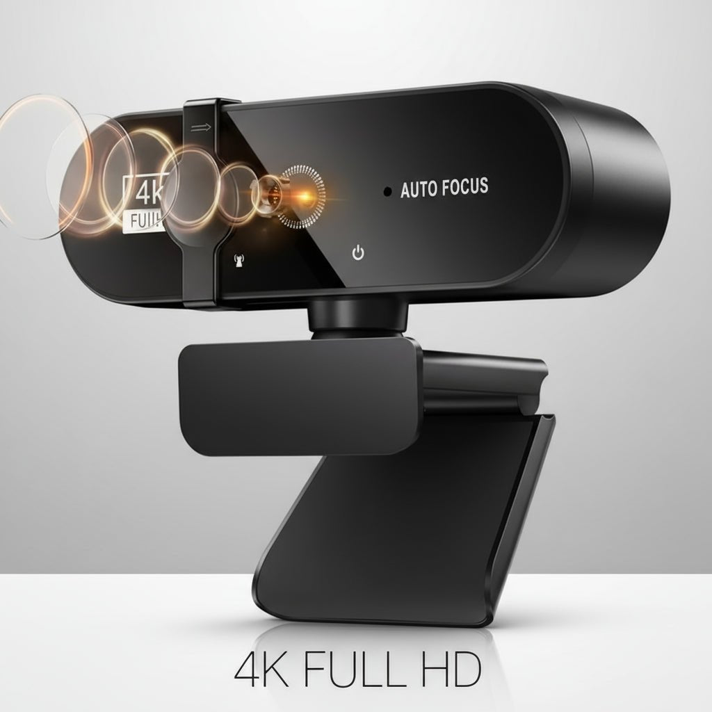 Webcam Webcam 4K Dixs Mini Com Microfone Foco Automático Para PC disponível em TokenPI Store