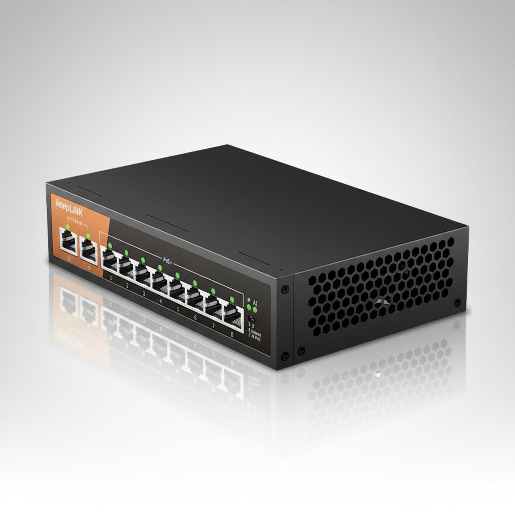 Switch KeepLiNK Switch Gigabit 10 Portas PoE Uplink Premium disponível em TokenPI Store