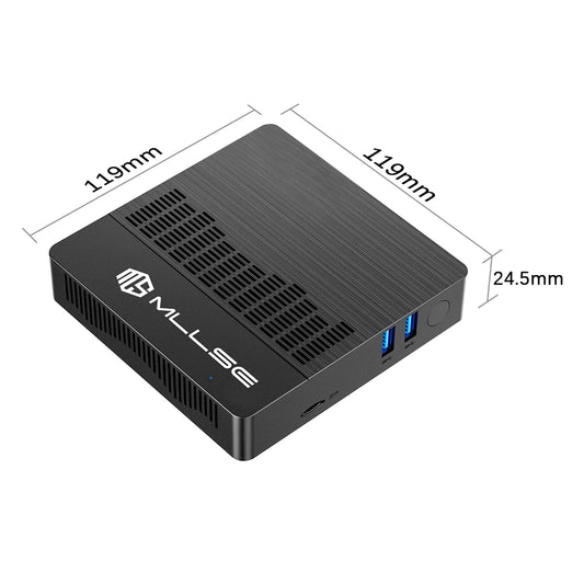 MLLSE Mini PC M2 Air Intel Gemini Lake N4000 Intel J3710 Windows 11 6GB RAM 128GB ROM Dual-Band WiFi Bluetooth USB Mini Computer