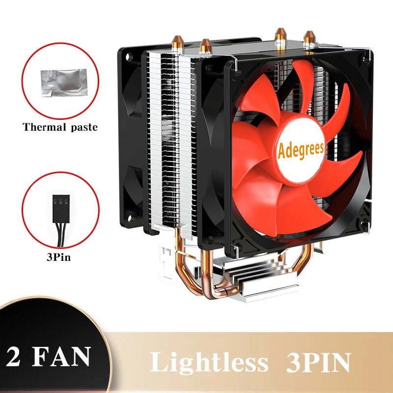 CPU Cooler Cooler de CPU PWM 3P 4P Silencioso Para PCs Intel AMD disponível em TokenPI Store