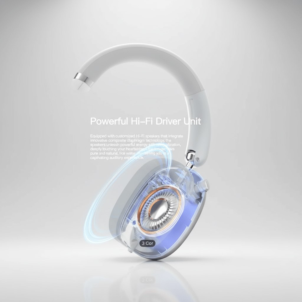 Headphones Auscultadores Sem Fios Hi-Fi — Bluetooth 5.3 | ANC | Alta Fidelidade & Conforto Premium em TokenPI Store