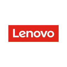 Lenovo logo on a red background