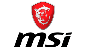 MSI logo with a red shield and dragon emblem on a white background