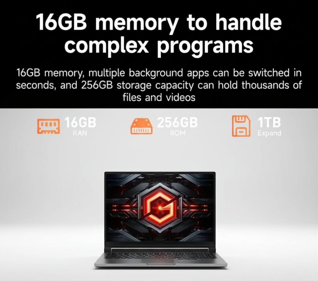 Laptop Laptop 14.1” – 16GB RAM | 256GB SSD | Expansível até 1TB | Alto Desempenho | Windows 11 Pro em TokenPI Store