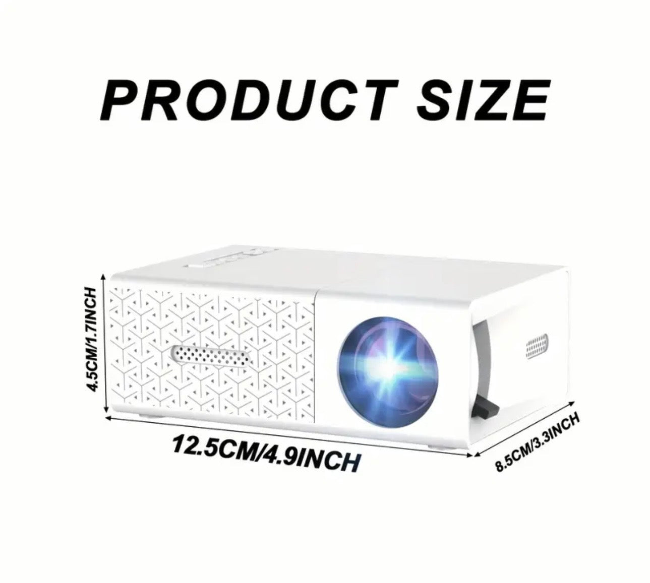 Video Projector Bundle Projetor LED Full HD + Tela 100” | Compacto, Portátil e de Alta Definição disponível em TokenPI Store